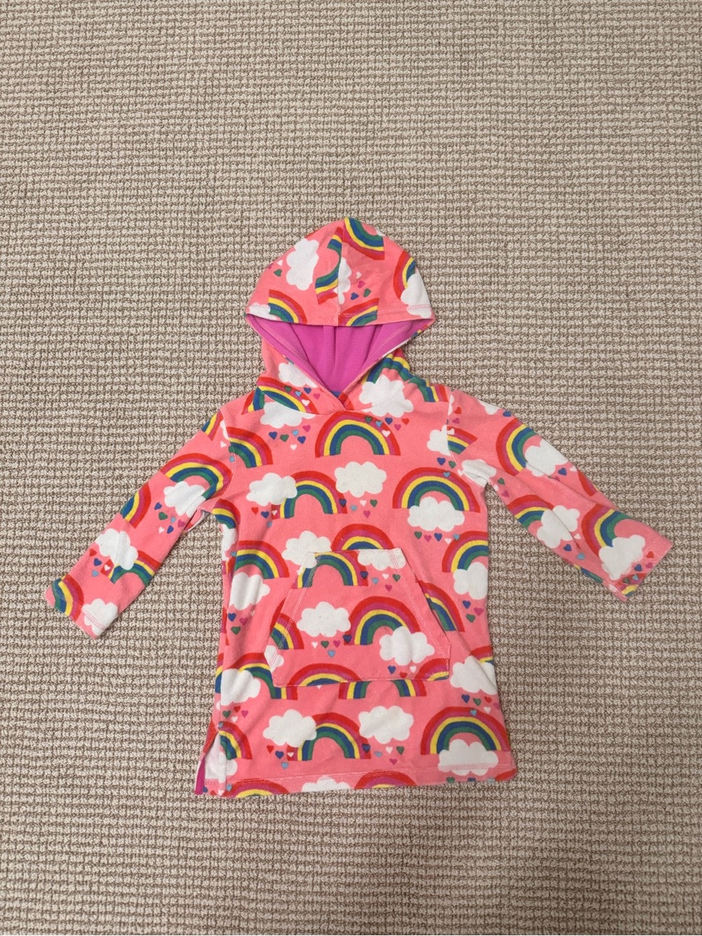 Mini Boden Towel Dress Rainbow size 3-4